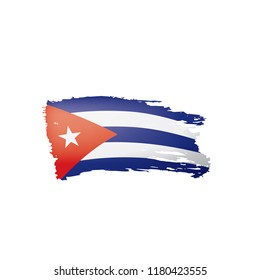 Cuba flag, vector illustration on a white background.