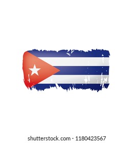 Cuba flag, vector illustration on a white background.