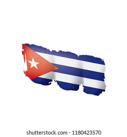 Cuba flag, vector illustration on a white background.