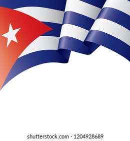 Cuba flag, vector illustration on a white background