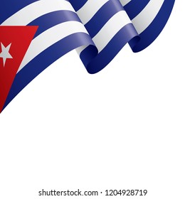 Cuba flag, vector illustration on a white background