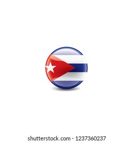 Cuba flag, vector illustration on a white background