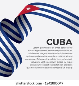 Cuba flag, vector illustration on a white background