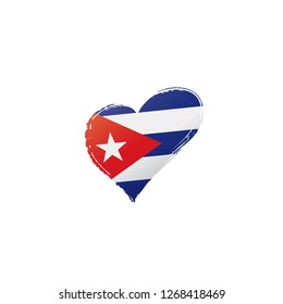 Cuba flag, vector illustration on a white background