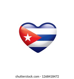 Cuba flag, vector illustration on a white background