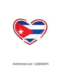 Cuba flag, vector illustration on a white background