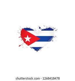 Cuba flag, vector illustration on a white background