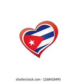 Cuba flag, vector illustration on a white background
