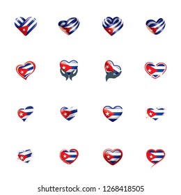 Cuba flag, vector illustration on a white background