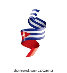 Cuba flag, vector illustration on a white background