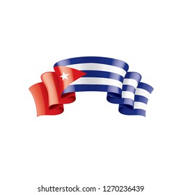 Cuba flag, vector illustration on a white background