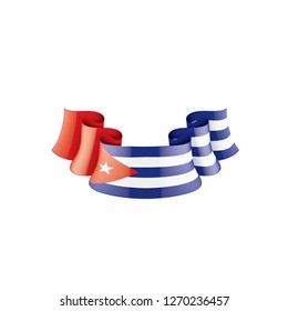 Cuba flag, vector illustration on a white background