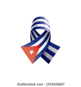 Cuba flag, vector illustration on a white background
