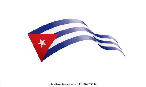 Cuba flag, vector illustration on a white background