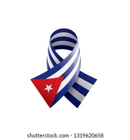 Cuba flag, vector illustration on a white background
