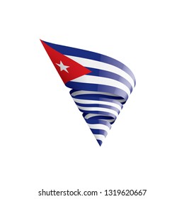 Cuba flag, vector illustration on a white background