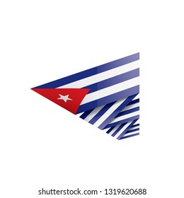 Cuba flag, vector illustration on a white background