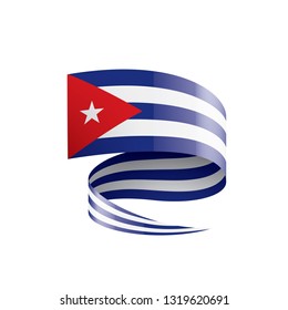 Cuba flag, vector illustration on a white background