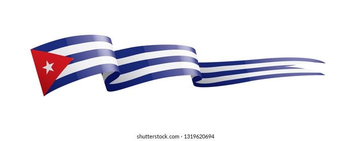 Cuba flag, vector illustration on a white background