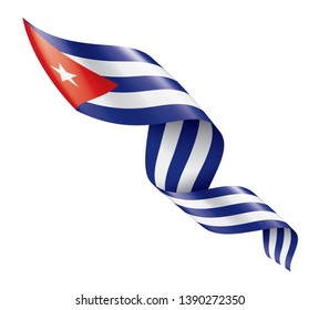 Cuba flag, vector illustration on a white background
