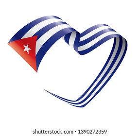 Bandeira de Cuba, ilustração vetorial sobre um fundo branco