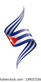 Cuba flag, vector illustration on a white background