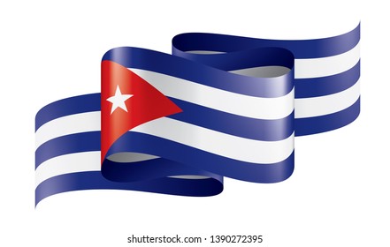 Cuba flag, vector illustration on a white background