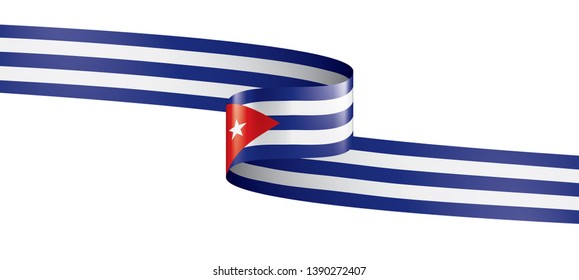 Cuba flag, vector illustration on a white background