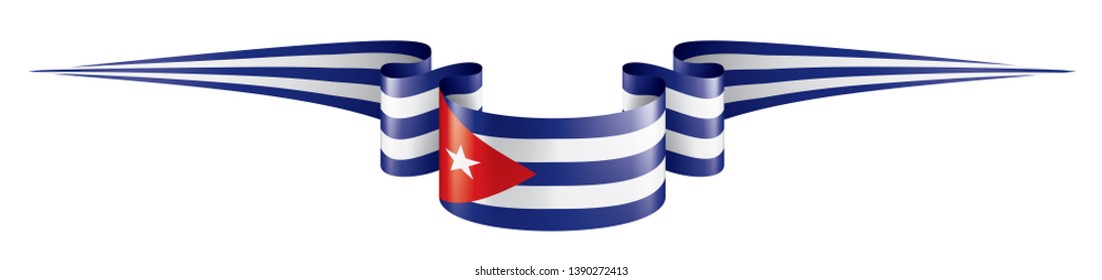 Cuba flag, vector illustration on a white background