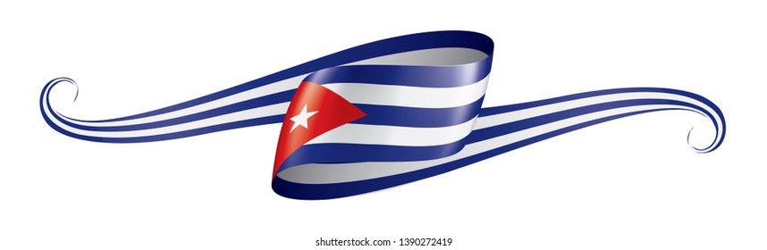 Cuba flag, vector illustration on a white background