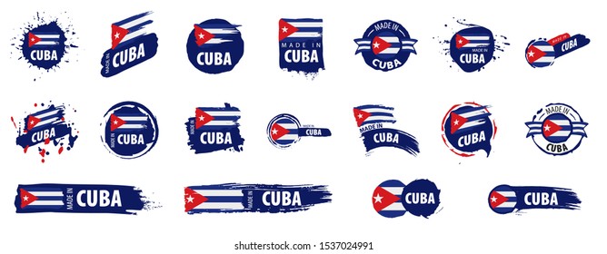 Cuba flag, vector illustration on a white background