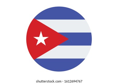 Cuba flag vector white isolated background