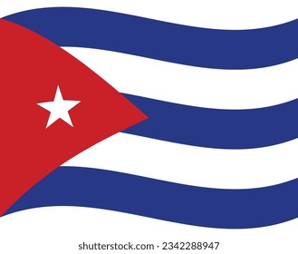 Cuba flag. Flag of Cuba. Cuba flag wave