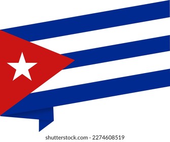 Bandera de Cuba aislada en un fondo de png o transparente