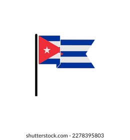 Cuba flags icon set, Cuba independence day icon set vector sign symbol