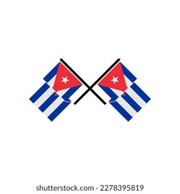Cuba flags icon set, Cuba independence day icon set vector sign symbol