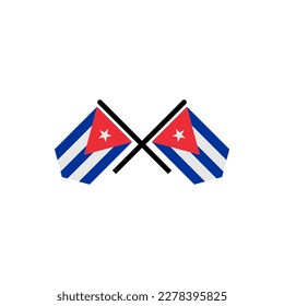 Banderas de Cuba conjunto de iconos, Día de la Independencia de Cuba símbolo de vector