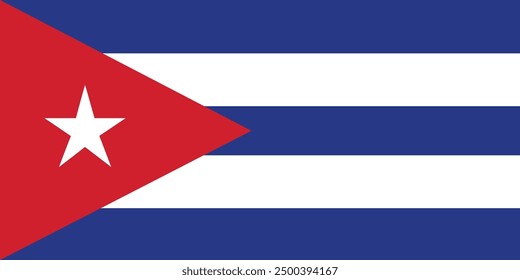 Cuba flag.simple flat flag.art and illustrator.independence day .vector design.banner.nation.poster.big