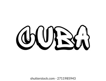 Cuba graffiti word vector font
Vector font word on a white background