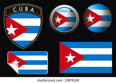 cuba  grest flag with web button and label