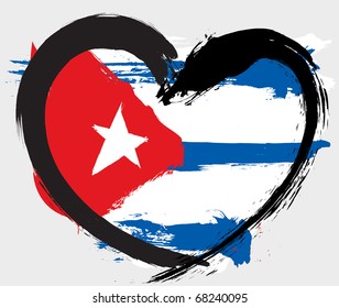 Cuba grunge flag