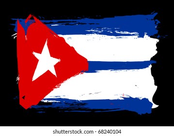 Cuba grunge flag