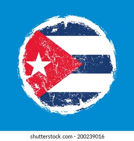 cuba grunge flag vector art