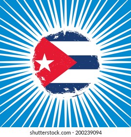 cuba grunge flag vector art
