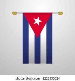 Cuba hanging Flag