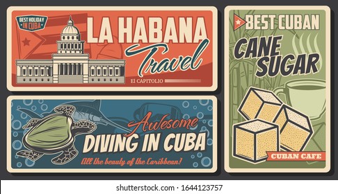 Cuba Havana Retro Banners Cuban Stock Vector (Royalty Free)