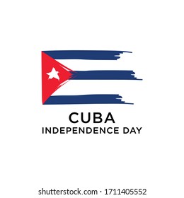 Cuba independence day icon vector