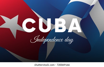 Cuba Independence day. Vector illustration.