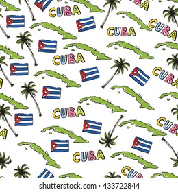 cuba island palm word phrase tropics pattern