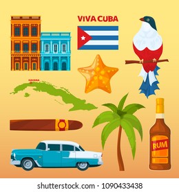 Cuba landmarks and cultural symbols